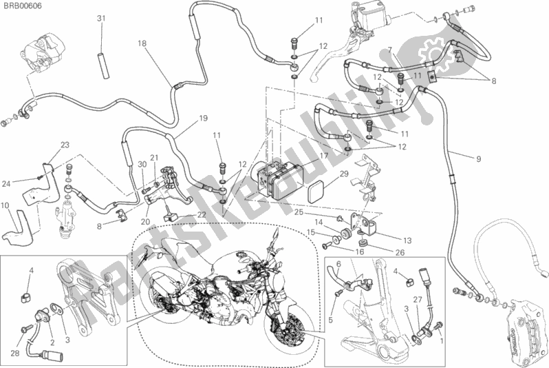 Tutte le parti per il Sistema Di Frenatura Antibloccaggio (abs) del Ducati Monster 821 Stealth 2019
